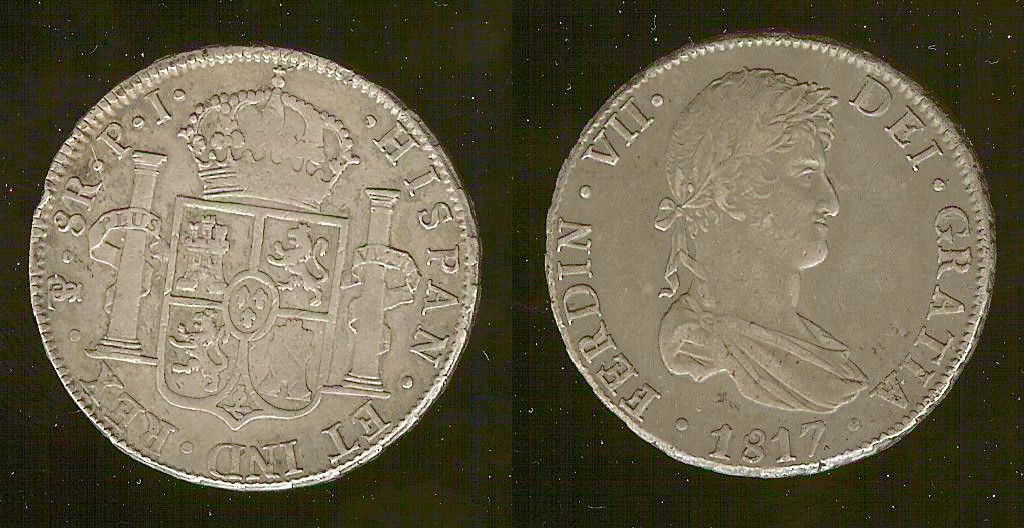 Bolivia 8 reales 1817 gVF